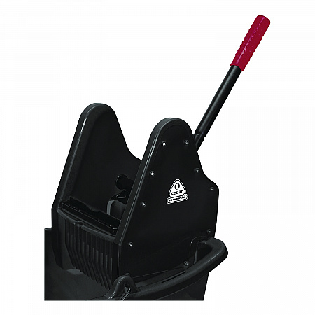 Premier Downpress Mop Bucket and Wringer, 32 to 35 qt, Black (96998)