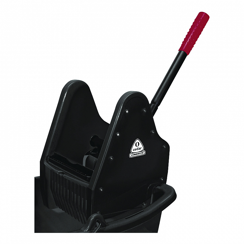 Premier Downpress Mop Bucket and Wringer, 32 to 35 qt, Black (96998)