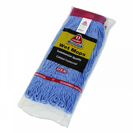 MaxiClean Loop-End Mop, Cotton/Synthetic, 20 oz, Blue (97156)