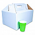 Carryout Barn Boxes, Large Corugated, 12 x 18 x 9, White/Kraft, 25/Carton (2763)