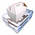 Carryout Barn Boxes, Large Corugated, 12 x 18 x 9, White/Kraft, 25/Carton (2763)