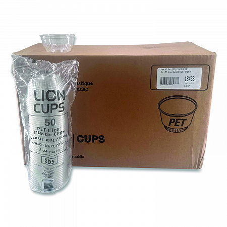 Plastic Cold Cups, Sundae, 5 oz, Clear, 1,000/Carton (18438)