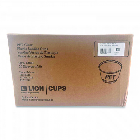 Plastic Cold Cups, Sundae, 5 oz, Clear, 1,000/Carton (18438)