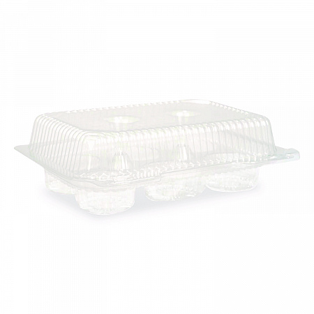 Bakery Containers, Muffin/Cupcake, 7.25 x 9.88 x 3.13, Clear, 250/Carton (18200)