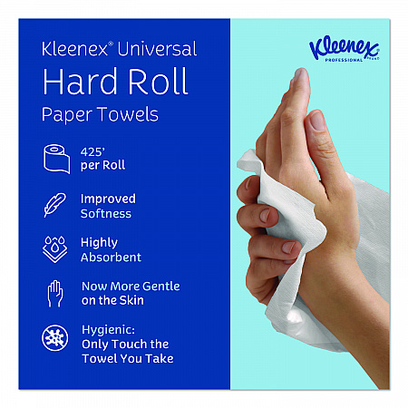 Universal Hard Roll Paper Towels with Premium Absorbency Pockets, 1-Ply, 8