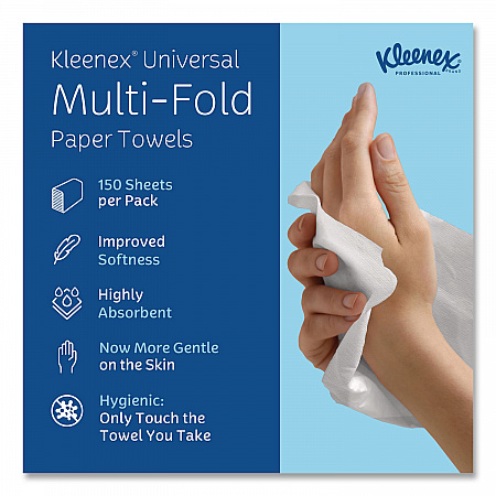 Multi-Fold Paper Towels, Convenience, 9.2 x 9.4, White, 150/Pack, 8 Packs/Carton (02046)