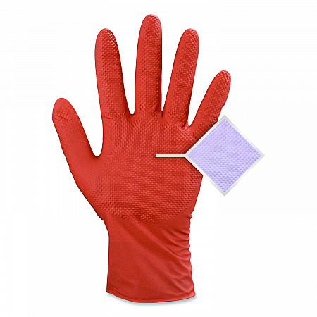 Ultra Industrial Flock-Lined Nitrile Disposable Gloves, Medium, 8 mil Thick, 9.06