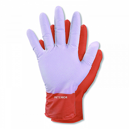 Ultra Industrial Flock-Lined Nitrile Disposable Gloves, Medium, 8 mil Thick, 9.06