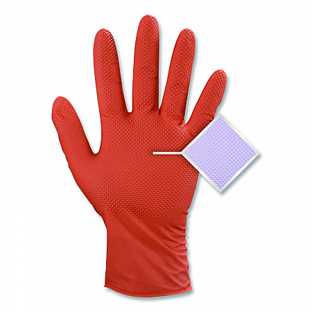Ultra Industrial Flock-Lined Nitrile Disposable Gloves, X-Large, 8 mil Thick, 9.06