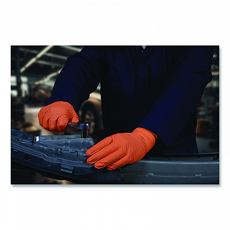 Ultra Industrial Flock-Lined Nitrile Disposable Gloves, X-Large, 8 mil Thick, 9.06