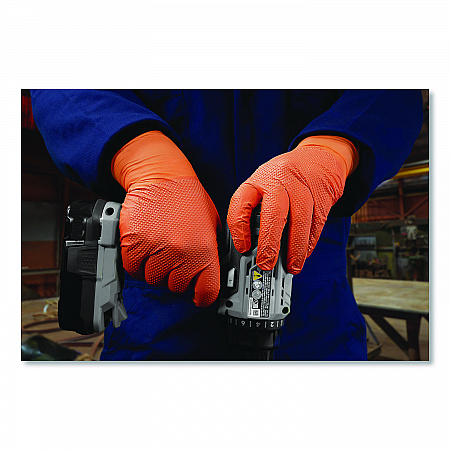 Ultra Industrial Flock-Lined Nitrile Disposable Gloves, XX-Large, 8 mil Thick, 9.06