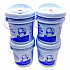 W Aviation Wet Wipe System Bucket, 1 gal, Blue/Gray, 4/Carton (28646)