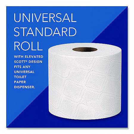 Essential Standard Roll Bathroom Tissue, for Commercial Use, Septic Safe, 2-Ply, White, 550 Sheets/Roll, 40 Rolls/Carton (48040)