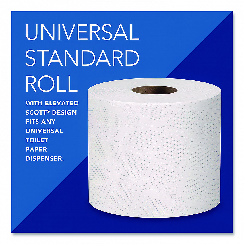 Essential Standard Roll Bathroom Tissue, for Commercial Use, Septic Safe, 2-Ply, White, 550 Sheets/Roll, 40 Rolls/Carton (48040)
