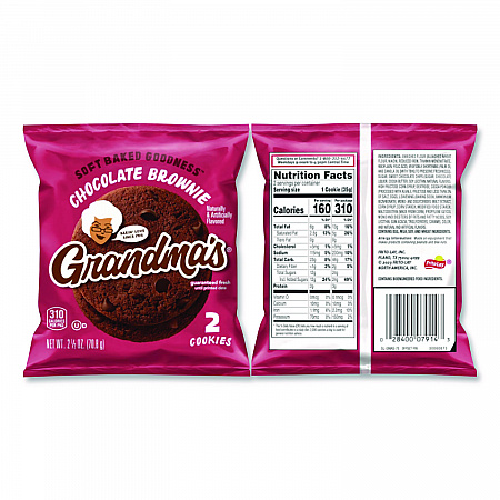 Cookies - Single Serve, Chocolate Brownie, 2.5 oz Packet, 60/Carton (FRI10310)