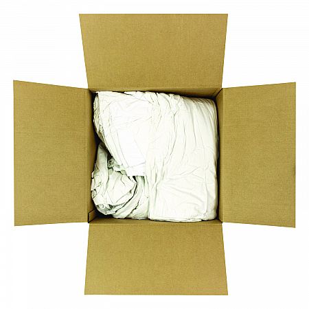 Knit Baby Diaper Rags, 2-Ply, 15 x 18, White, 25 lb/Carton (55525)