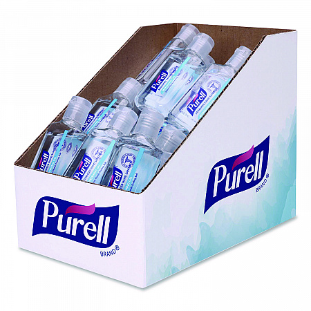 Advanced Hand Sanitizer Refreshing Gel, 1 oz Flip-Cap Bottle with Display Box, Clean Scent, 36/Bowl (390136BWL)