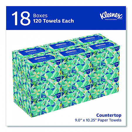Hand Towels, POP-UP Box, Cloth, 1-Ply, 9 x 10.5, Unscented, White, 120/Box, 18 Boxes/Carton (01701CT)
