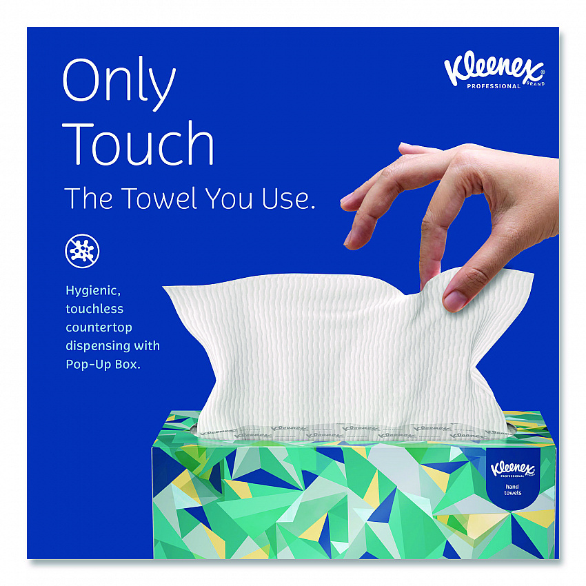 Hand Towels, POP-UP Box, Cloth, 1-Ply, 9 x 10.5, Unscented, White, 120/Box, 18 Boxes/Carton (01701CT)