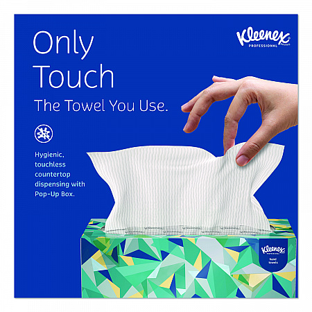 Hand Towels, POP-UP Box, Cloth, 1-Ply, 9 x 10.5, Unscented, White, 120/Box (01701)