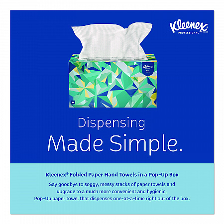 Hand Towels, POP-UP Box, Cloth, 1-Ply, 9 x 10.5, Unscented, White, 120/Box (01701)