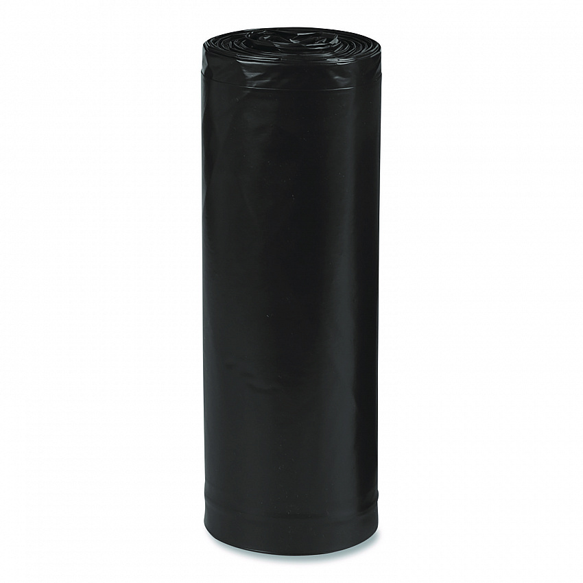 Linear Low Density Large Trash and Yard Bags, Open-Face, 33 gal, 0.9 mil, 32.5" x 40", Black, 80/Carton (RNW1TL80)