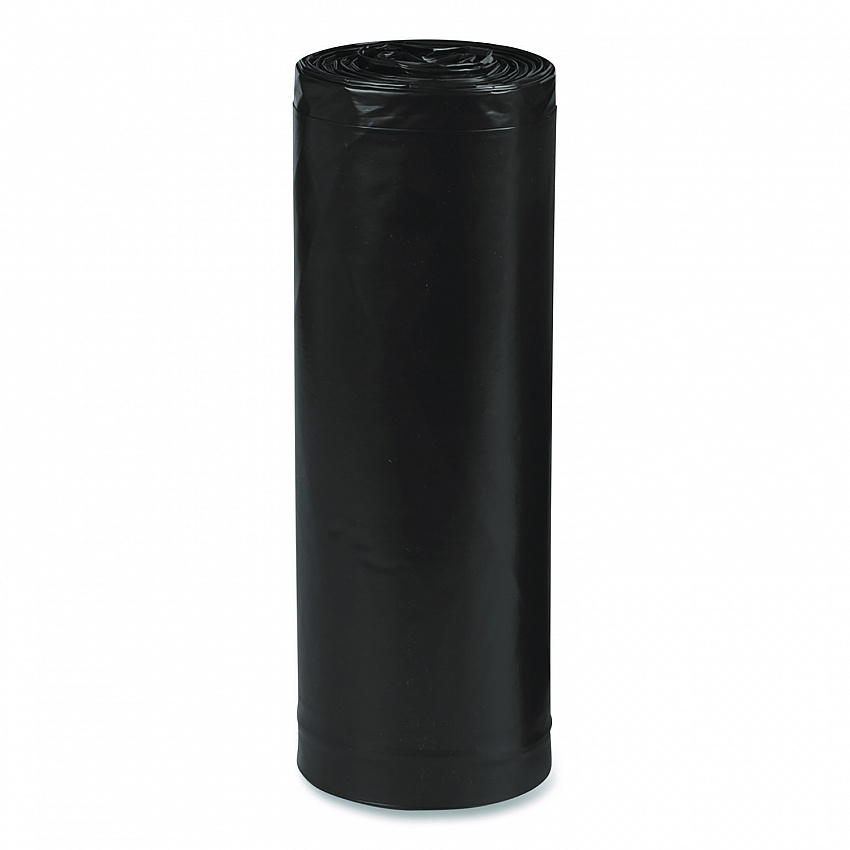 Linear Low Density Recycled Can Liners, 45 gal, 2 mil, 40" x 46", Black, 10 Bags/Roll, 10 Rolls/Carton (RNW4620)