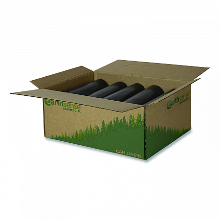 Linear Low Density Recycled Can Liners, 56 gal, 1.25 mil, 43