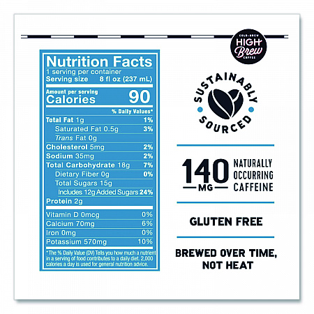 Cold Brew Coffee + Protein, Mexican Vanilla, 8 oz Can, 12/Pack (00501)