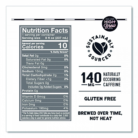 Cold Brew Coffee + Protein, Black and Bold, 8 oz Can, 12/Pack (00504)