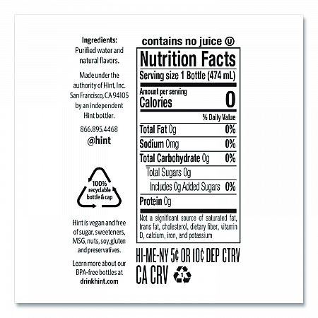 Flavored Water, Cherry, 16 oz Bottle, 12 Bottles/Carton (00157)