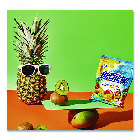 Fruit Chews, Tropical, Peg Bag 3.53 oz, 6/Carton (00434)