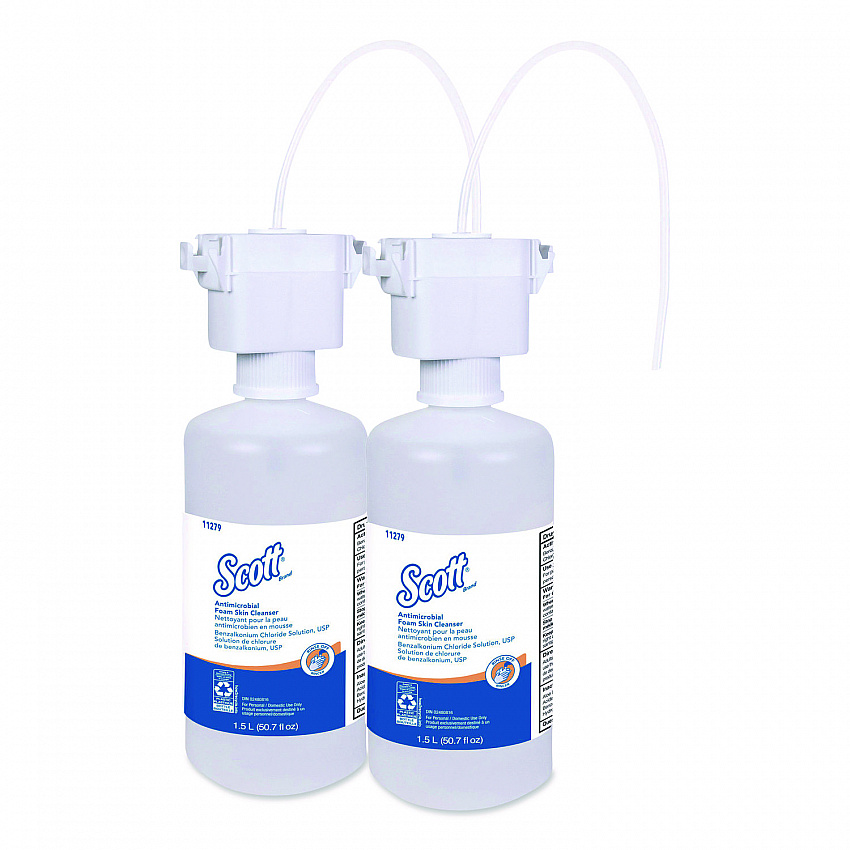 Antimicrobial Foam Skin Cleanser Refill, Unscented, 1,500 mL, 2/Carton (11279)