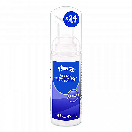 Ultra Moisturizing Foam Hand Sanitizer, 1.5 oz Pump Bottle, Unscented, 24/Carton (34604)