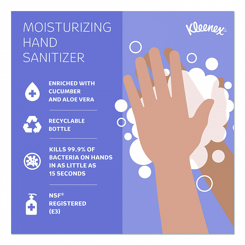 Ultra Moisturizing Foam Hand Sanitizer, 1.5 oz Pump Bottle, Unscented, 24/Carton (34604)