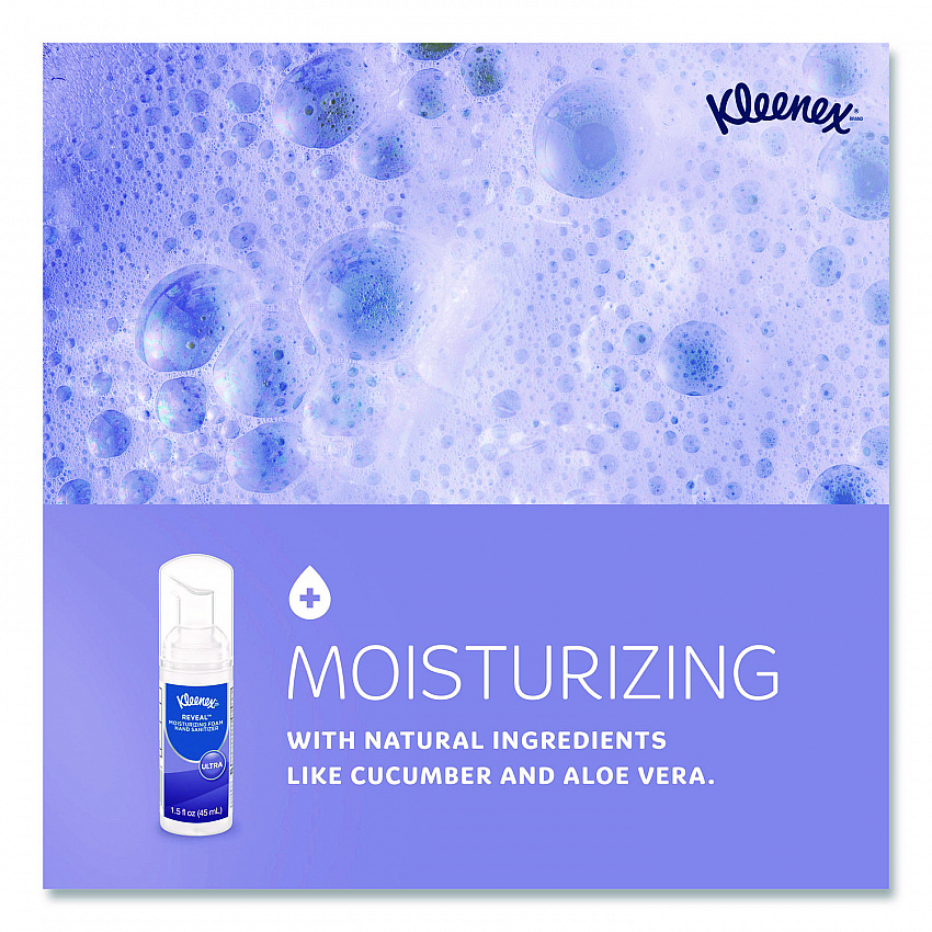 Ultra Moisturizing Foam Hand Sanitizer, 1.5 oz Pump Bottle, Unscented (34604EA)