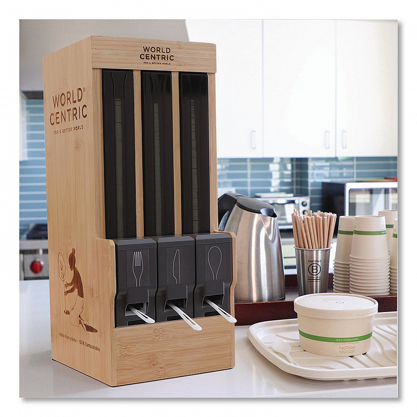 Cutlery Dispenser Tower, Holds 125 Knives, 2.6 x 15.4, Gray, 10/Carton (DPCPLK)