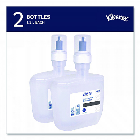 Ultra Moisturizing Foam Hand Sanitizer, 1,200 mL Cassette, Unscented, 2/Carton (34643)