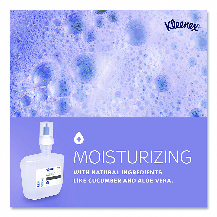 Ultra Moisturizing Foam Hand Sanitizer, 1,200 mL Cassette, Unscented, 2/Carton (34643)