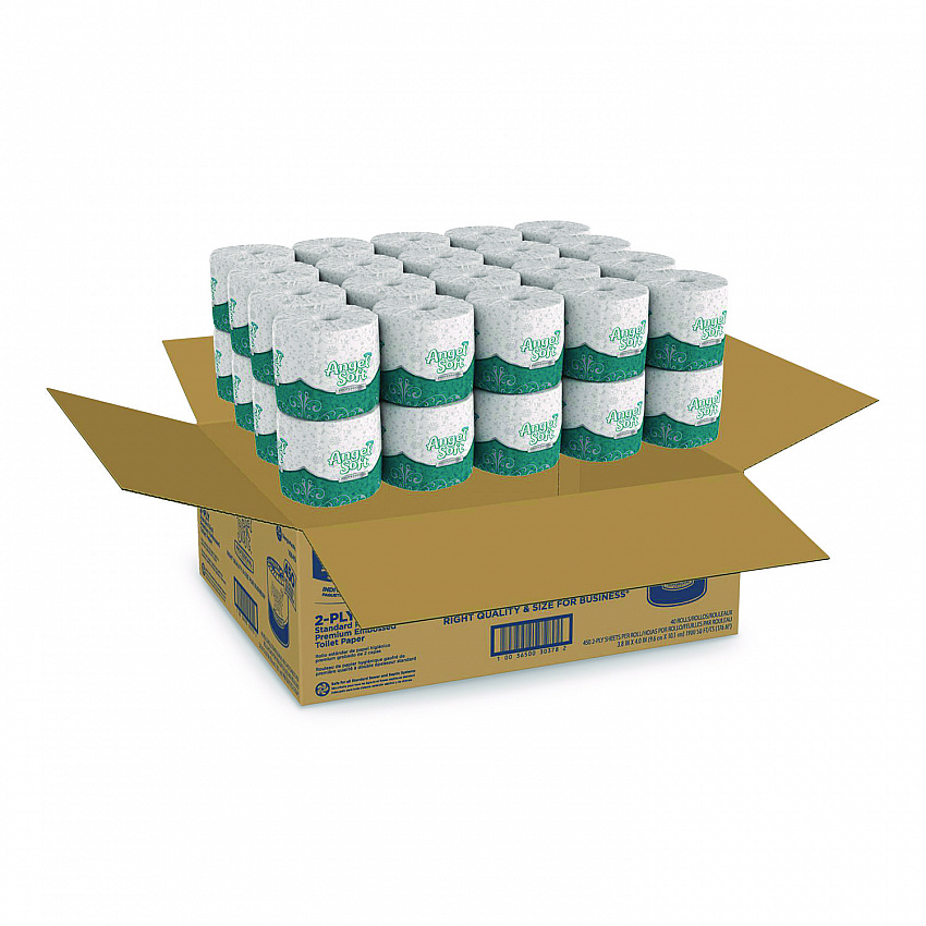Angel Soft ps Premium Bathroom Tissue, Septic Safe, 2-Ply, White, 450 Sheets/Roll, 40 Rolls/Carton (16840)