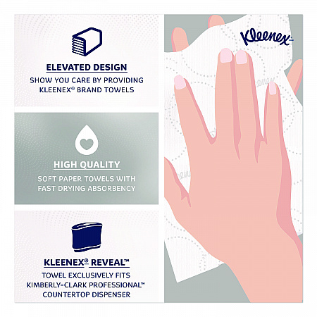 Reveal Multi-Fold Towels, 2-Ply, 8 x 9.4, White, 16/Carton (46321)