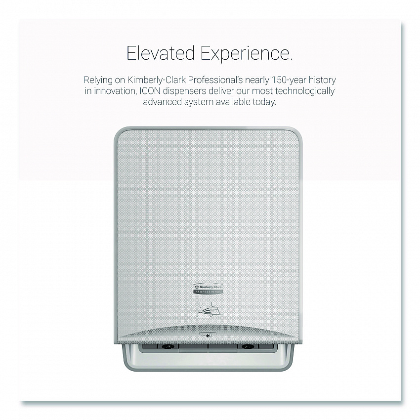 ICON Automatic Roll Towel Dispenser, 20.12 x 16.37 x 13.5, Silver Mosaic (53691)