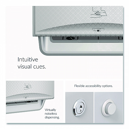 ICON Automatic Roll Towel Dispenser, 20.12 x 16.37 x 13.5, Silver Mosaic (53691)