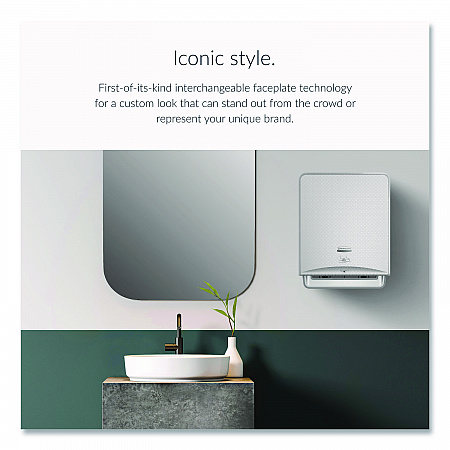 ICON Automatic Roll Towel Dispenser, 20.12 x 16.37 x 13.5, Silver Mosaic (53691)