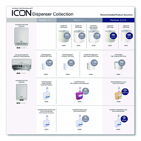 ICON Automatic Roll Towel Dispenser, 20.12 x 16.37 x 13.5, Silver Mosaic (53691)