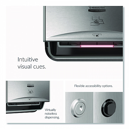 ICON Automatic Roll Towel Recessed Dispenser Housing, Narrow without Trim Panel, Stainless Steel (53697)
