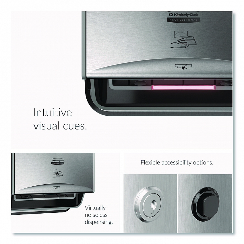 ICON Automatic Roll Towel Recessed Dispenser Housing, Narrow without Trim Panel, Stainless Steel (53697)