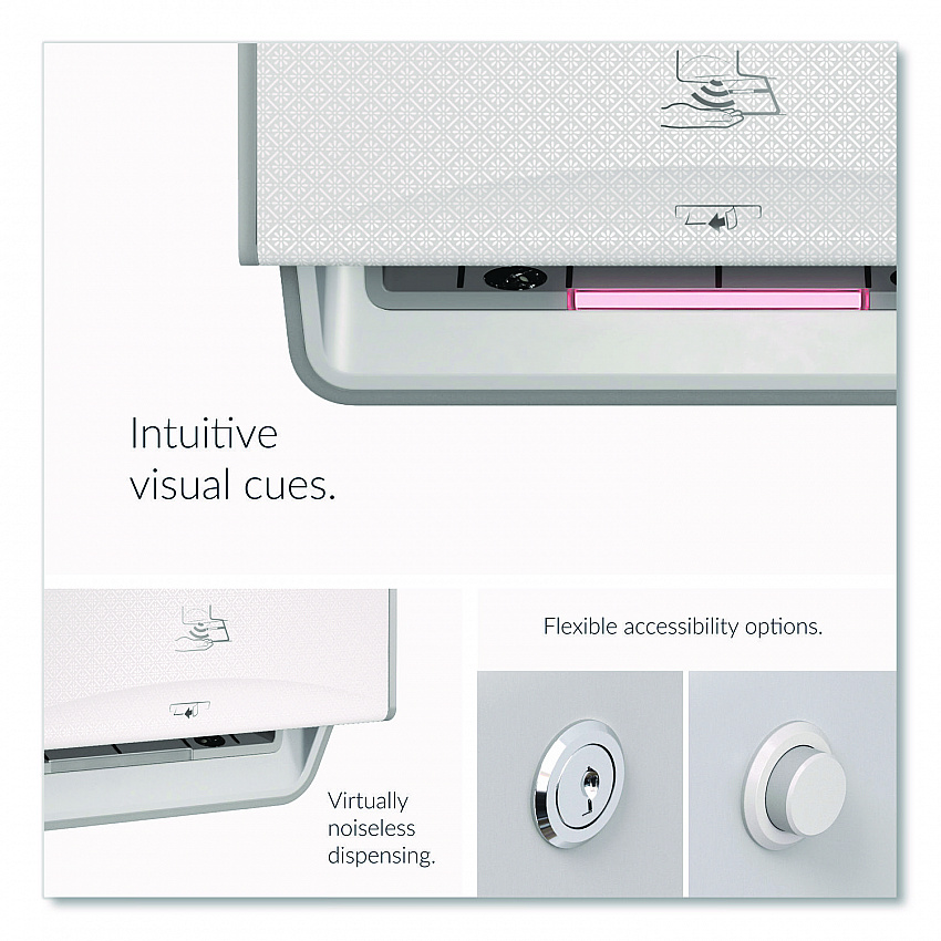 ICON Automatic Roll Towel Dispenser, 20.12 x 16.37 x 13.5, White Mosaic (58710)