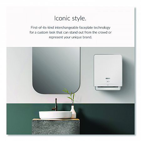 ICON Automatic Roll Towel Dispenser, 20.12 x 16.37 x 13.5, White Mosaic (58710)