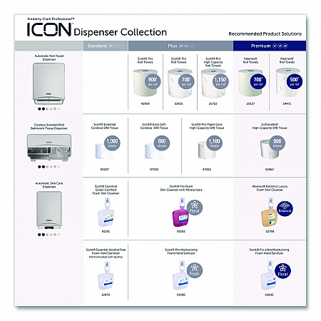 ICON Automatic Roll Towel Dispenser, 20.12 x 16.37 x 13.5, White Mosaic (58710)